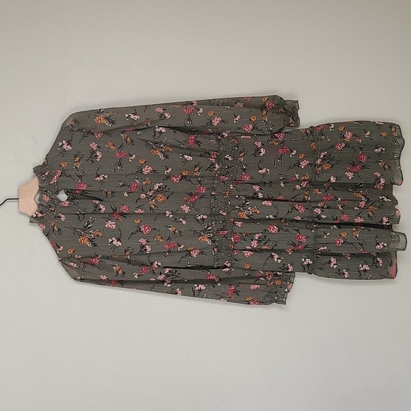 Drew from Anthropologie Green Floral Longsleeve Dress NWT - Picture 8 of 10